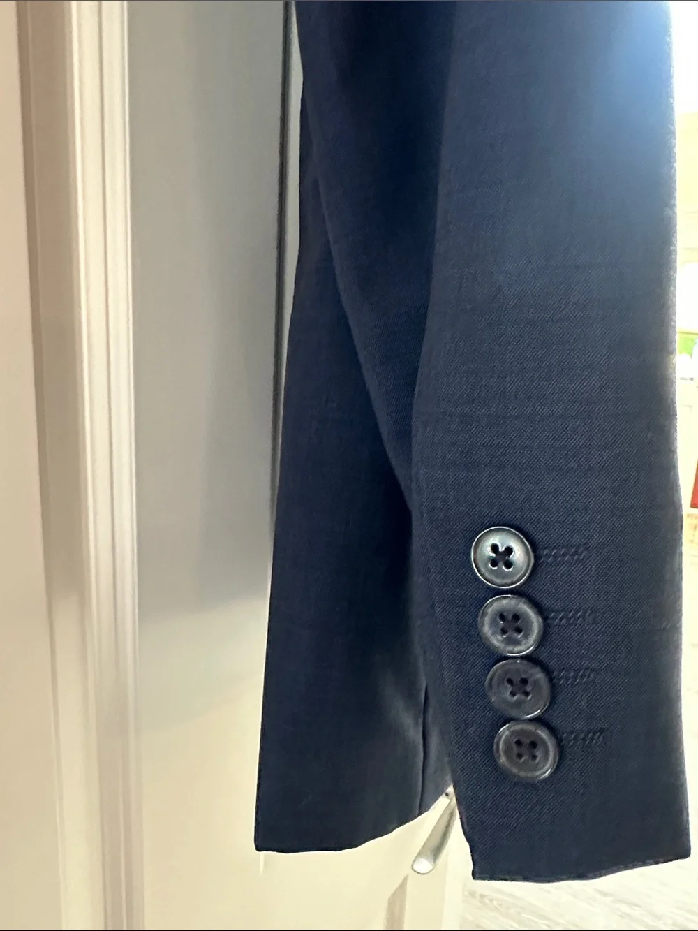 Men's Navy Two-Button Suit Blazer - Classic Tailored Fit